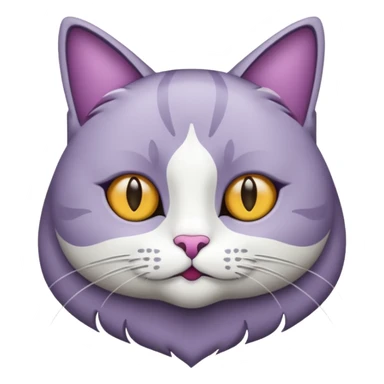 een kat met een paarse staart sticker