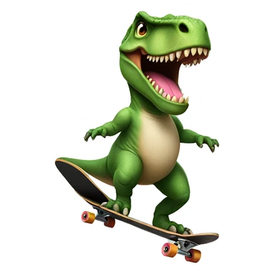 T-rex wearing a tutu on a skateboard  sticker