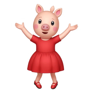 Peppa Pig doing the Griddy dance sticker