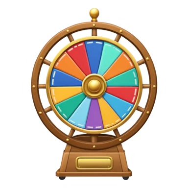 wheel of fortune, large, at booth sticker