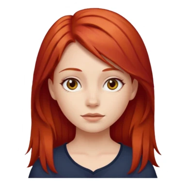 Garota ruiva cabelo comprido  sticker