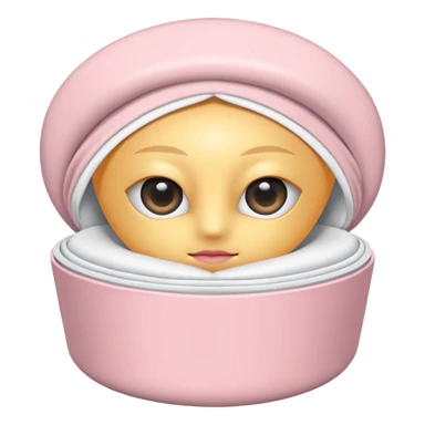 Clinique eye mask  in a light pink round container  sticker