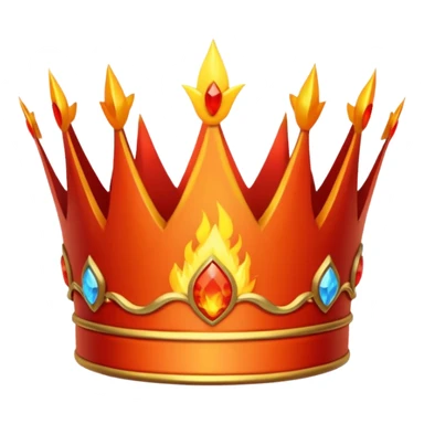 Coroa pegando fogo sticker