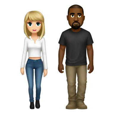 Kanye west abrazando a taylor swift sticker