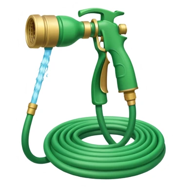 A garden hose spewing water sticker