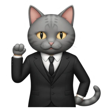 cat mafia corleone dead, eyes X sticker