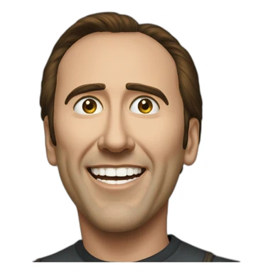 Nicolas Cage from Face Off smiling fanatically sticker