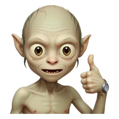 thumbs up golum sticker