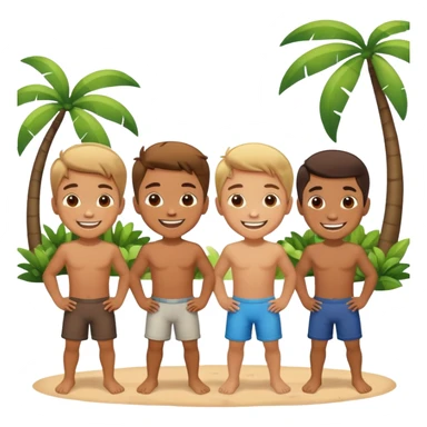 boys having fun outdoors sticker