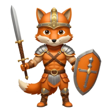 a fox Roman Gladiator sticker