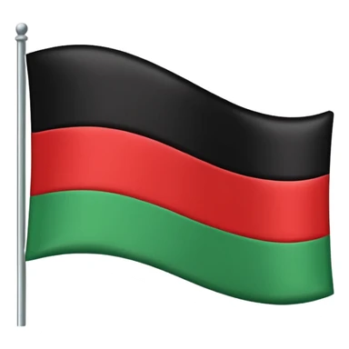 red on top, black in the middle, and green bottom horizontal stripe flag sticker