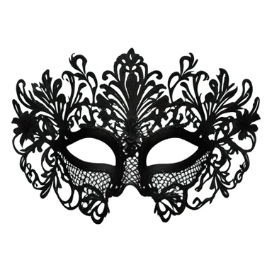 black lace masquerade mask sticker
