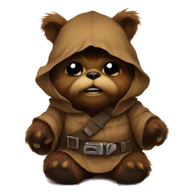 Ewok on a dock sticker