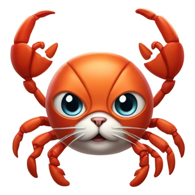 Cat wearing a crab costume  sticker