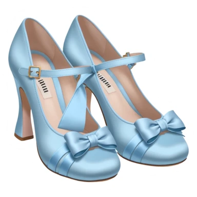 baby blue miu miu heel ballet shoe sticker