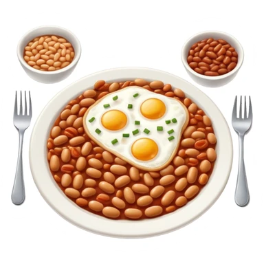 English breakfast with baked beans  sticker
