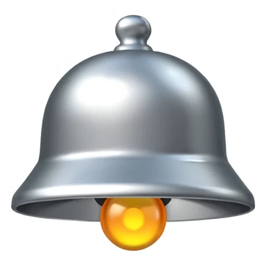 Notification bell silver sticker
