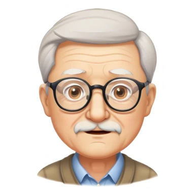 Grandpa with glasses  sticker