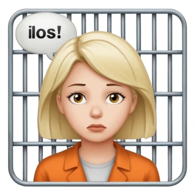 Still wild, but you’ll realize they’re wiser than they seem. Freedom is their top priority — don’t try to cage them.
woman behind bars sad with a text bubble thinking about airplanes sticker