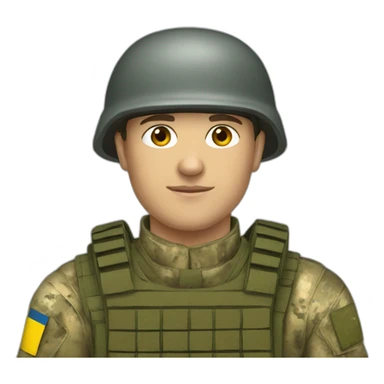 Ukrainian soldier sticker