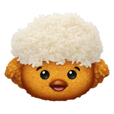 fried chicken rice sticker