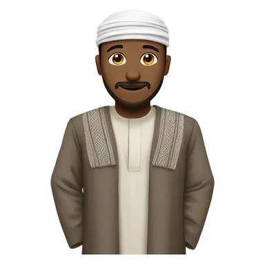 A person wearing a thobe and a shemagh sticker