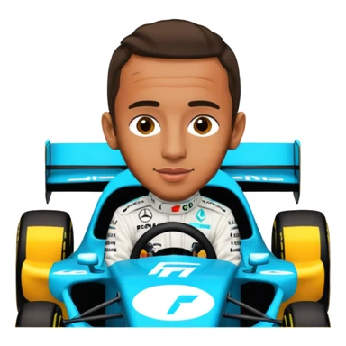 Lewis Hamilton in a f1 car sticker
