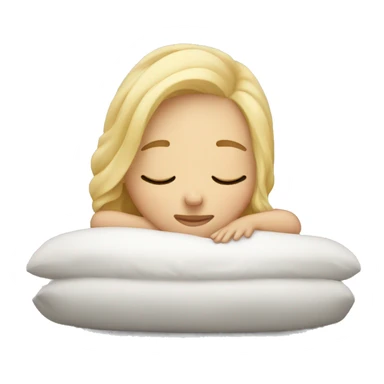 Blonde girl sleeping sticker
