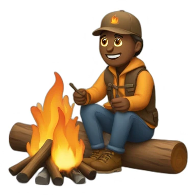 campfire man sticker