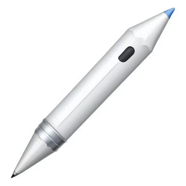white colored crayon with a sharp white tip sticker