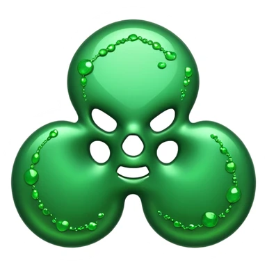 glitter green toxic symbol sticker