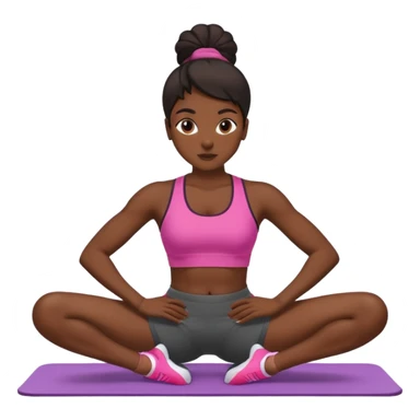 Black woman abs workout  sticker