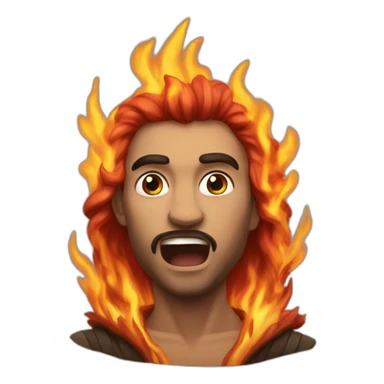 Fuego poder arte sticker