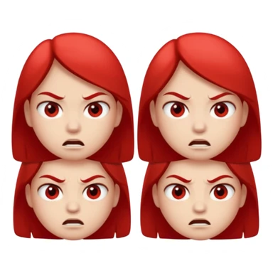 黑色背景，白色圆眼睛，从正常表情转变到生气，然后由生气转变到正常 sticker