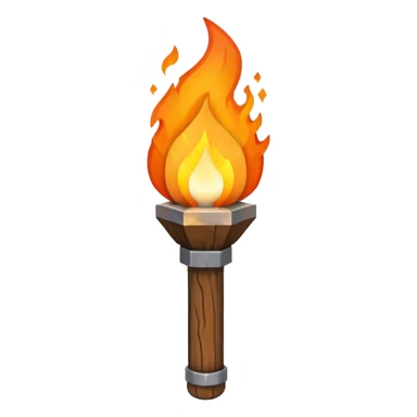 Minecraft torch sticker