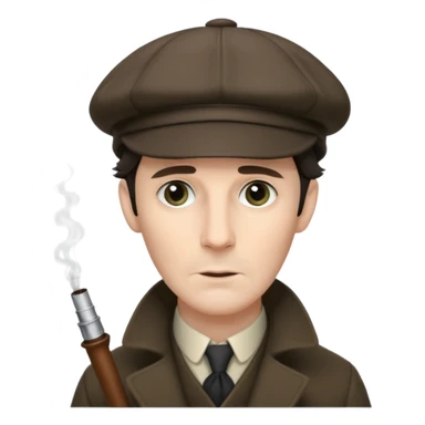 Sherlock Holmes with deerstalker hat without mustache and cigarette  sticker