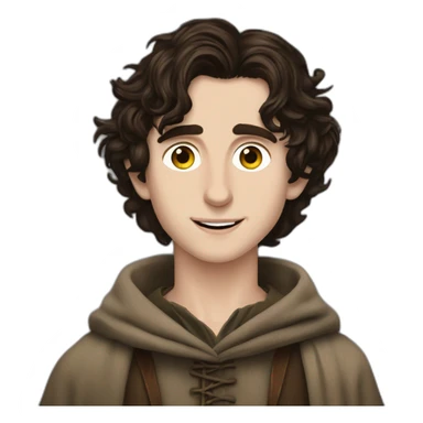 Timothee chalamet as Frodo baggins sticker