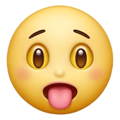 Smiling emoji with it’s tongue out and eyes rolling ￼ sticker