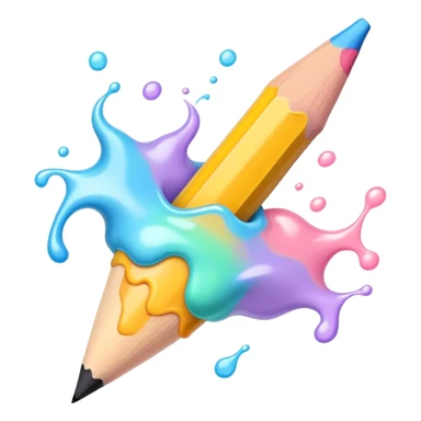 pastel melted pencil sticker