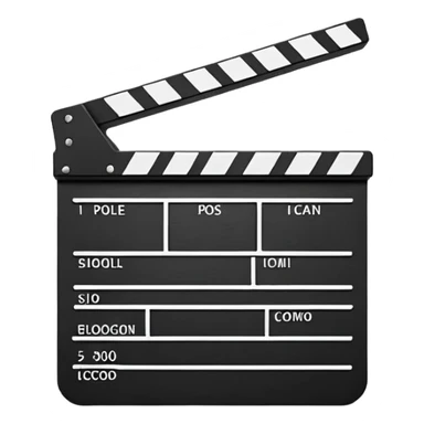 create a film clapper board, do not include any text sticker