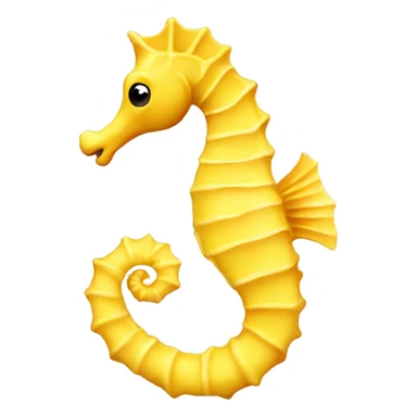 Yellow seahorse facing to the left sticker