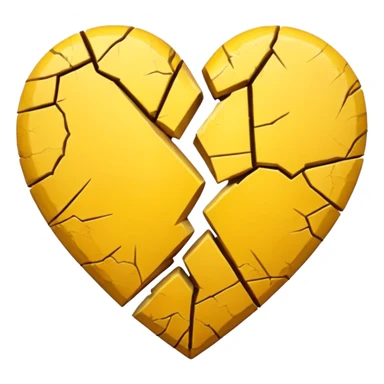 Yellow broken heart emoji sticker