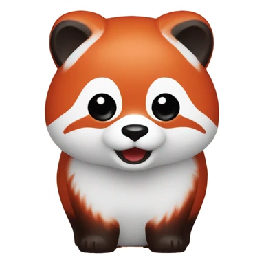 Red panda salt shaker sticker
