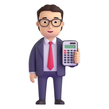 accountant with calculator sticker