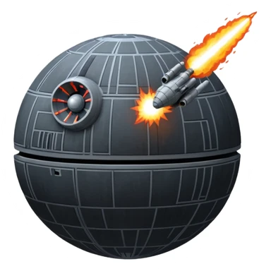 Death star firing at usa sticker