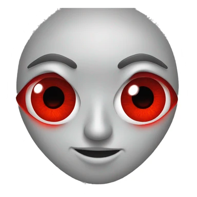 red eyes with laser sticker