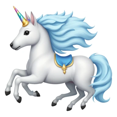 White belgian Shepard riding on a unicorn  sticker