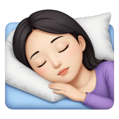 Asian girl napping sticker