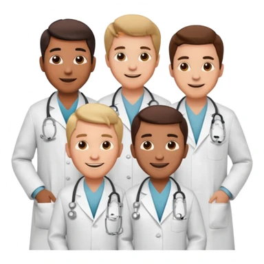 5 doctor staff all men sticker