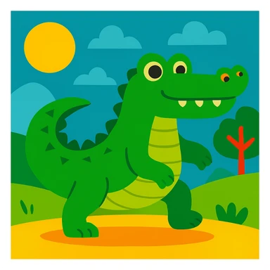 Crocodile sticker